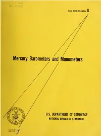 Mercury Barometers and Manometers