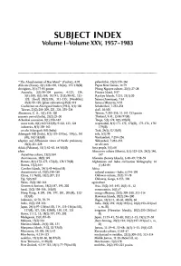 SUBJECT INDEX Vol I Me 1 1983