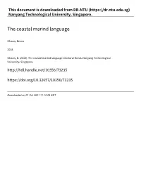 The Coastal Marind Language