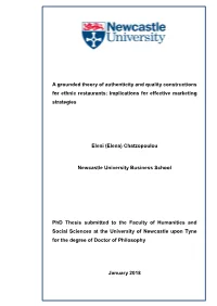 A Grounded Theory of Authenticity and Quality Constructions for Ethnic Restaurants: Implications for Effective Marketing Strategies