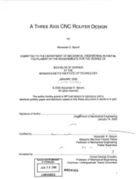 A THREE Axis CNC ROUTER DESIGN