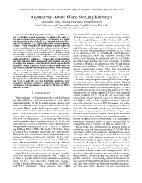 Asymmetry-Aware Work-Stealing Runtimes