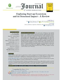 Exploring Start-Up Ecosystem and Its Structural Impact : a Review