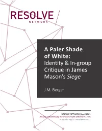 Identity & In-Group Critique in James Mason's Siege