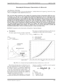 Measuring the Performance Characteristics of a Motorcycle