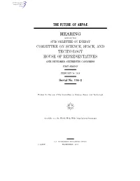 The Future of Arpa-E Hearing Committee On