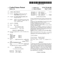 (12) United States Patent (10) Patent No.: US 8,722,636 B2 Rock Et Al