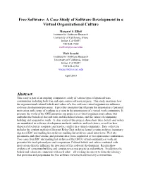 A Case Study of Software Development in a Virtual Organizational Culture