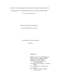 A Survey of Four Original Works for Clarinet and Guitar and Their Effect