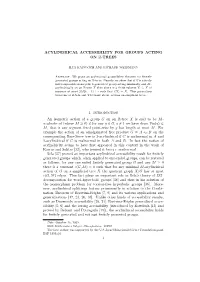 Acylindrical Accessibility for Groups Acting on R-Trees