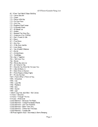 Augsome Karaoke Song List Page 1