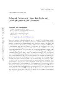 Deformed Twistors and Higher Spin Conformal (Super-)Algebras in Four Dimensions