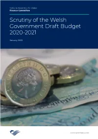 Scrutiny of the Welsh Government Draft Budget 2020-2021