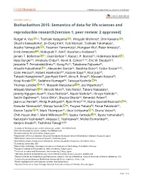 Semantics of Data for Life Sciences and Reproducible Research[Version 1