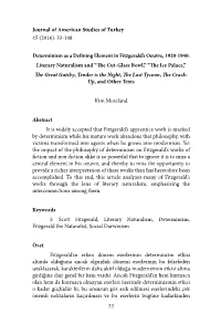 33-108 Determinism As a Defining Element in Fitzgerald's Oeuvre