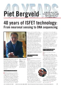 40 Years of ISFET Technology: from Neuronal Sensing to DNA Sequencing