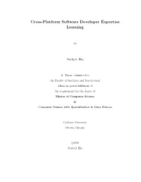 Cross-Platform Software Developer Expertise Learning