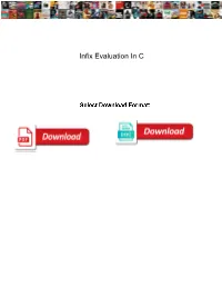 Infix Evaluation in C