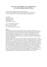 Narrative and Metaphor As Conceptual Tools for Understanding Evolution Theory