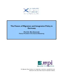 The Future of Migration and Integration Policy in Germany