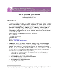 Tools for Working with Kinship Caregivers by Susan Dougherty Last Updated: January 10, 20051