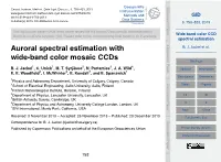 Wide Band Color CCD Spectral Estimation the RGB Contribution Matrix for the MX7C Raw Mode Is Given in Eq