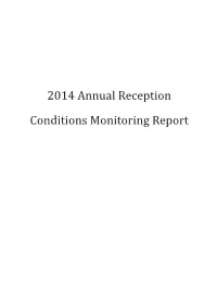2014 Annual Reception Conditions Monitoring Report