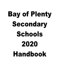 Bay of Plenty Secondary Schools 2020 Handbook