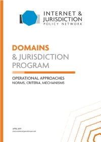 Domains & Jurisdiction