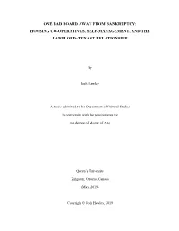 Housing Co-Operatives, Self-Management, and the Landlord–Tenant Relationship