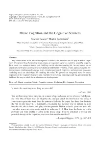 Music Cognition and the Cognitive Sciences