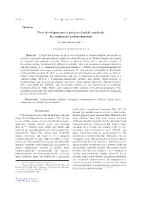 New Developments of Polysaccharide Synthesis Via Enzymatic Polymerization