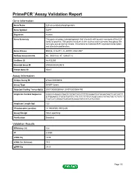 Primepcr™Assay Validation Report