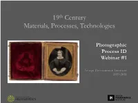 19Th Century Materials, Processes, Technologies