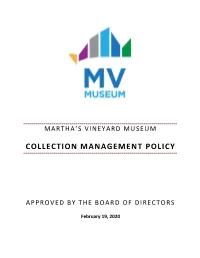 Collection Management Policy