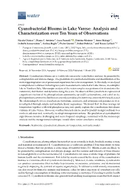 Cyanobacterial Blooms in Lake Varese: Analysis and Characterization Over Ten Years of Observations