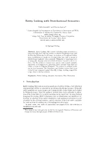 Entity Linking with Distributional Semantics