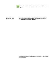 Ganesh Kc Numerical Modeling of Groundwater in Kathmandu Valley