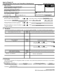 Ceremonial Role Events and Ticket/Pass Distributions a Public Document 1