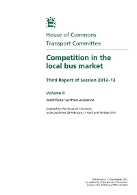 Competition in the Local Bus Market