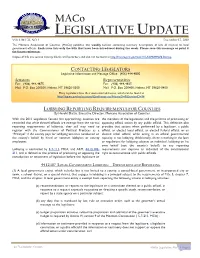 Legislative Update Volume 21, No