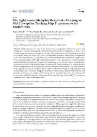 The Light Source Metaphor Revisited—Bringing an Old Concept for Teaching Map Projections to the Modern Web