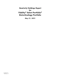 Fidelity® Select Portfolio® Biotechnology Portfolio