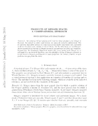 Arxiv:1603.03361V3 [Math.GN] 18 May 2016 Eeecs R O Eddfrtermidro Hspaper