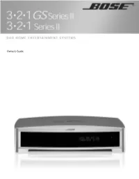 Bose 3-2-1 Systems.Pdf