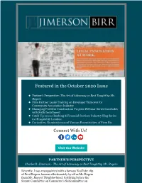 Featured in the October 2020 Issue