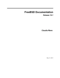 Freebsd Documentation Release 10.1