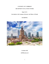 Introduction to the Language, Literature and Culture of Poland