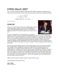 March 2007 This Is an Archived Edition of Eping, First Published in March 2007