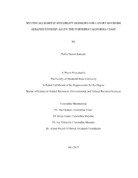 Multiscale Habitat Suitability Modeling for Canary Rockfish